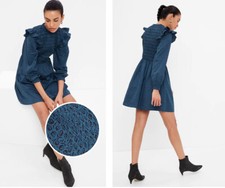 GAP Smocked Ruffle Sleeve Mini Dress Large