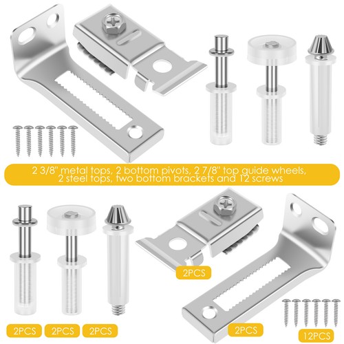22Pcs Bifold Door Hardware Repair Kit Closet Door Hardware Kit Sliding