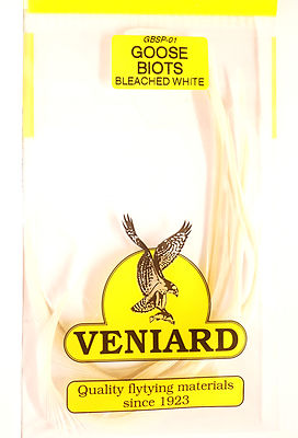 Goose Biot Strips Veniard Prince Nymphe & Co. gebleicht WEISS
