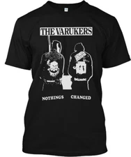 New The Varukers Nothings Changed American Music Black T-shirt Size  S-5XL