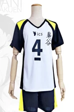 Haikyuu High School Uniform Jersey No.4 Akaashi Keiji Kotaru Bokuto Cosplay