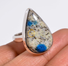 Natural K2 Jasper Ring 925 Sterling Silver Statement Pendant Gift for Her