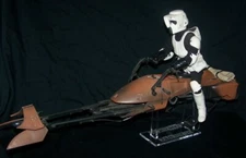 acrylic display stand for Hasbro Star Wars 1/6 12" Speederbike level or banked
