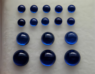 High quality Blue Round Bead Sapphire Lab Created High hardness AAAA+ Loose Gems