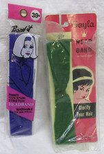 Two Vintage Hand Bands - Gayla and Band-It - Green - Purple - NOS