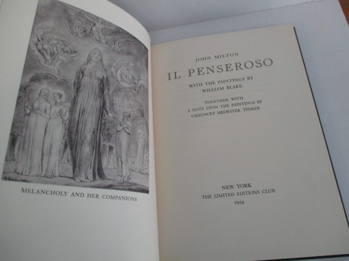 John Milton & Wm. Blake, L'ALLEGRO & IL PENSEROSO Limited Editions Club 1954 - Foto 4 di 9