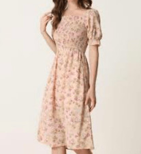 Allegra, K women’s, square neck, puff sleeve, floral, mini dress, size medium