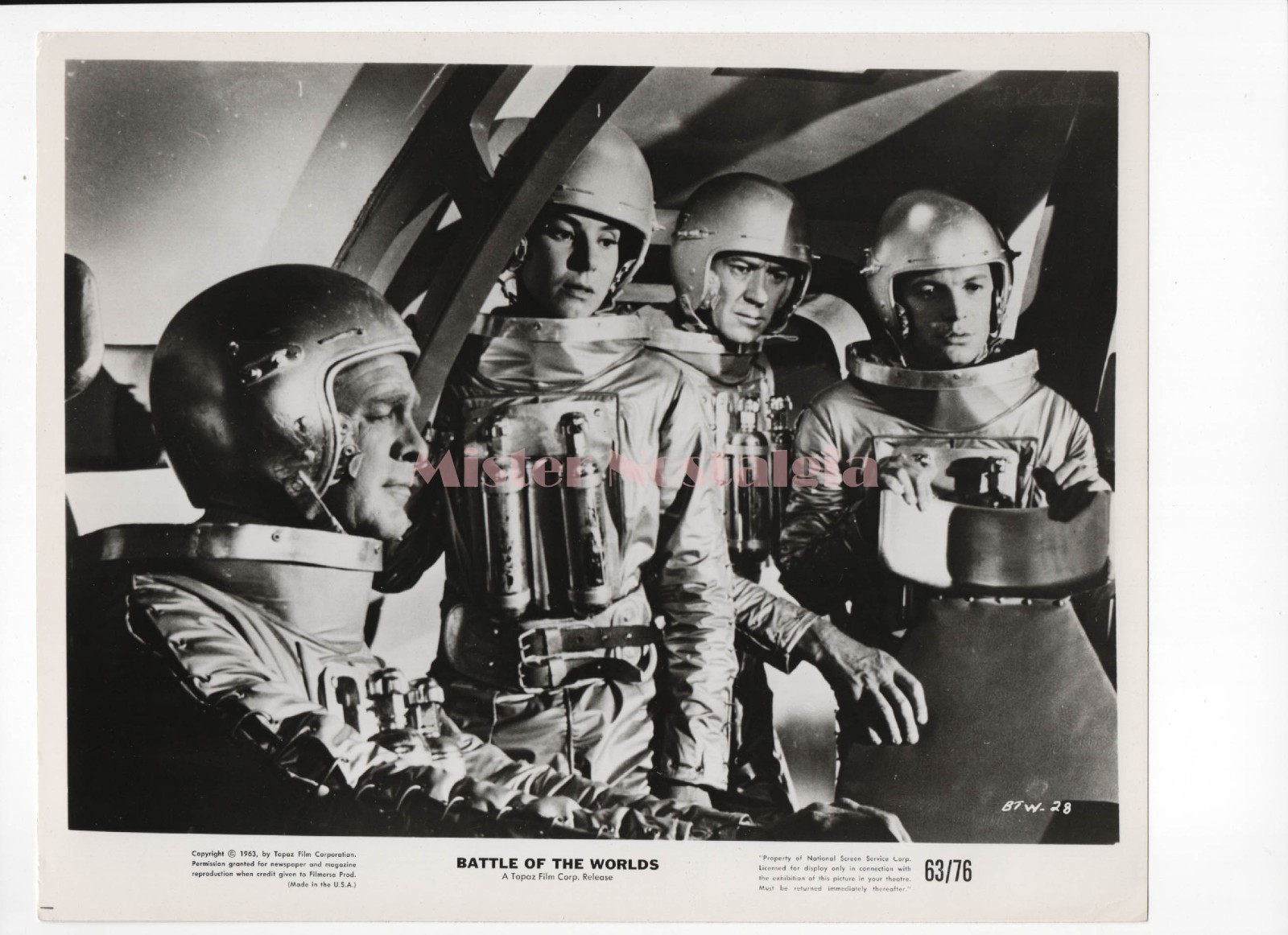 Vintage Photo 1963 Battle of the Worlds italian sci-fi cult classic