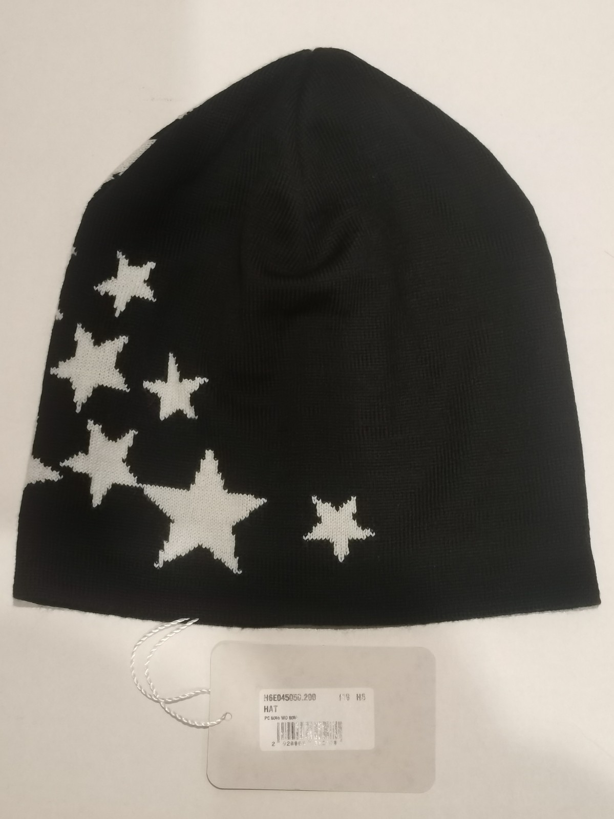 BNWT - Jimmy Choo Black White Stars Wool Blend Beanie - RRP: £160 image 2
