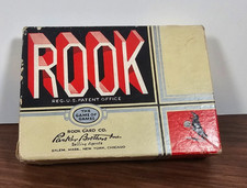 1936 Vintage Rook Card Game Original Box with Rule Book By Parker Brothers