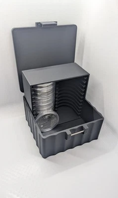 1oz Silver x24 Coin Capsule Storage Box, Britannia, Krugerrand, Noah's Ark.