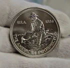1984 Engelhard 1 oz Prospector Silver Round Nice Unc