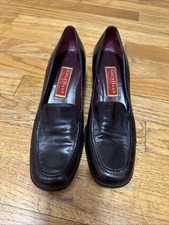 Vintage Cole Haan City Pumps Low Heel Shoes Women 8AA Brown Loafer Made in Italy