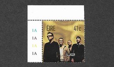 U2 OFFICIAL POSTAGE  STAMP IRELAND  2002 ROCK MUSIC BAND MNH