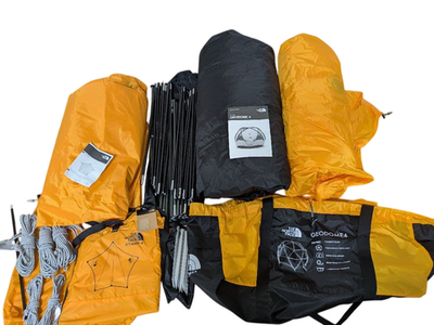 THE NORTH FACE Geodome 4 NV21800 + Starp 5 NV22200 Yellow Set New 