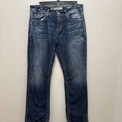 BKE Buckle Carter Jeans Mens 32L 32x31 Blue Denim Bootcut Bootleg