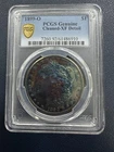 1889-O Morgan Silver Dollar PCGS Genuine  XF Detail Rainbow Toning Slabbed