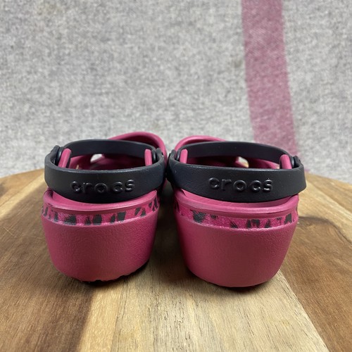 Crocs Clog Mary Jane Damenschuhe 7 rosa Leopardenmuster Slipper bequem Wasser - Bild 6 von 10