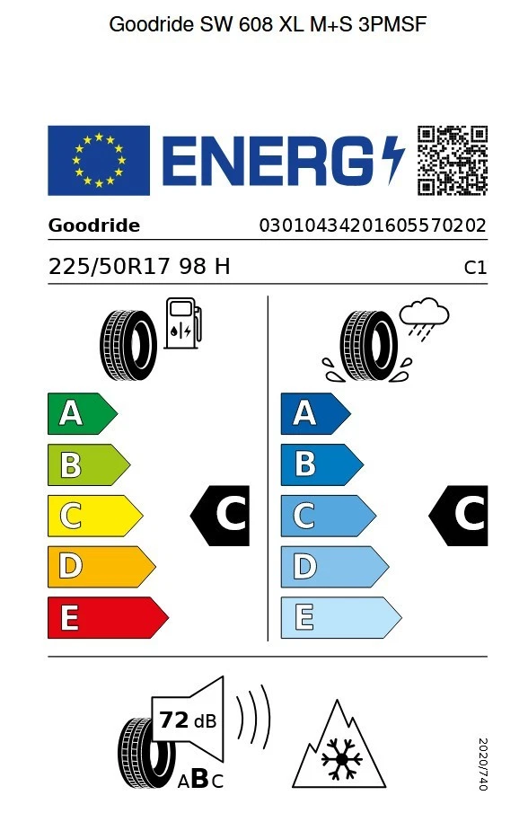 4x Winterreifen Neureifen 225 50 R17 98V M+S Schneeflocke - Bild 3 von 3