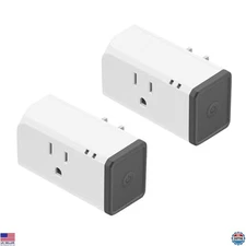WiFi Smart Plug 15A with Energy Monitoring, Works with & Google Home (2-Pack)