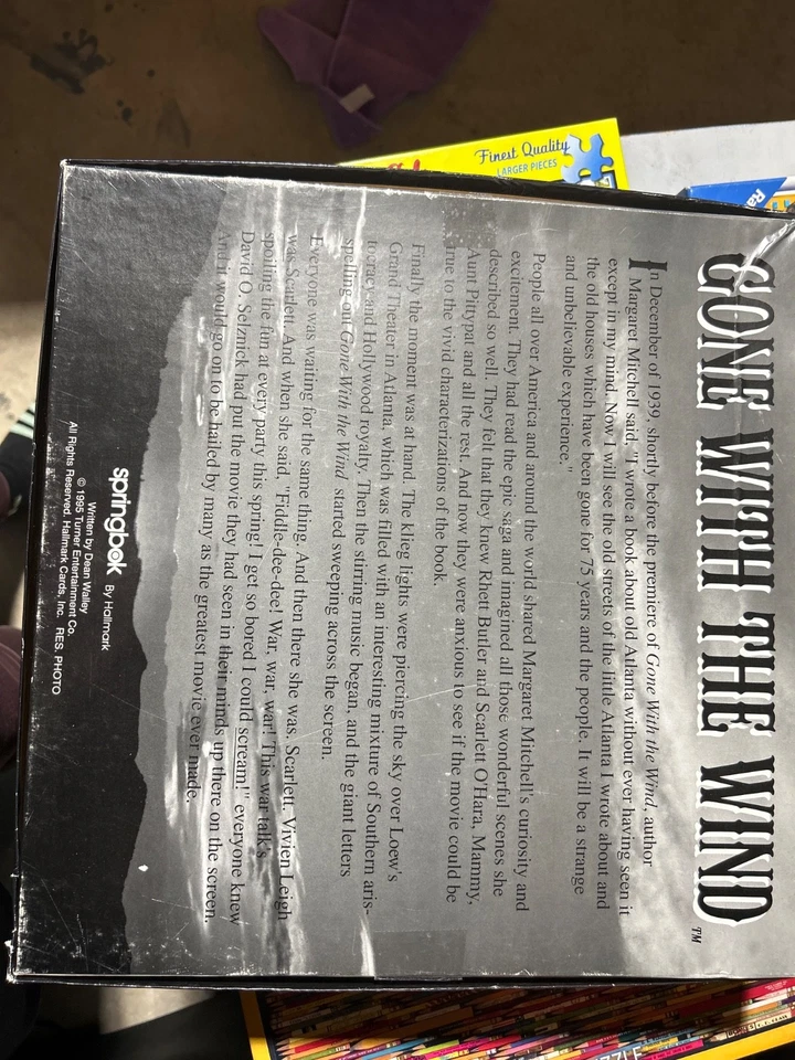 Springbok Gone with the Wind 2000 Piece Jigsaw Puzzle New Sealed Hallmark 1995 - Image 2 of 2