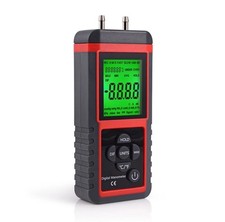 LCD Digital Manometer Air Pressure Differential Gauge Gas Measuring Tool 12 Unit