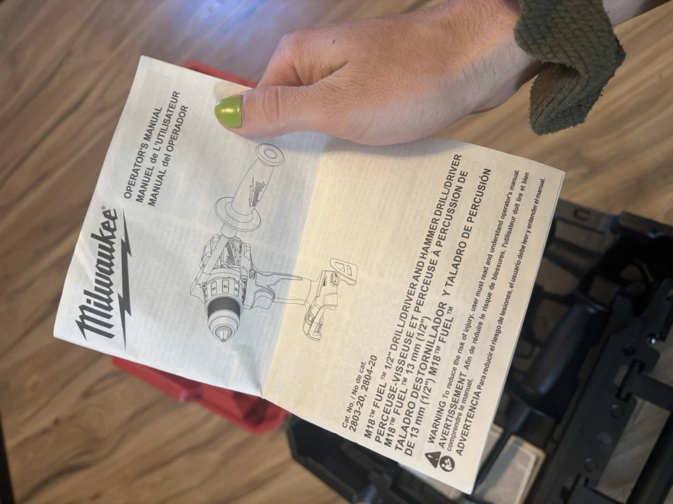 Milwaukee M18 Fuel Hammer Drill Driver Storage Case 2804-22 ( Used) CASE ONLY.. - Image 3 of 3