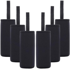 6 Pack Neoprene Water Bottle Sleeves Insulator Cooler Coolies Collapsible Nyl...