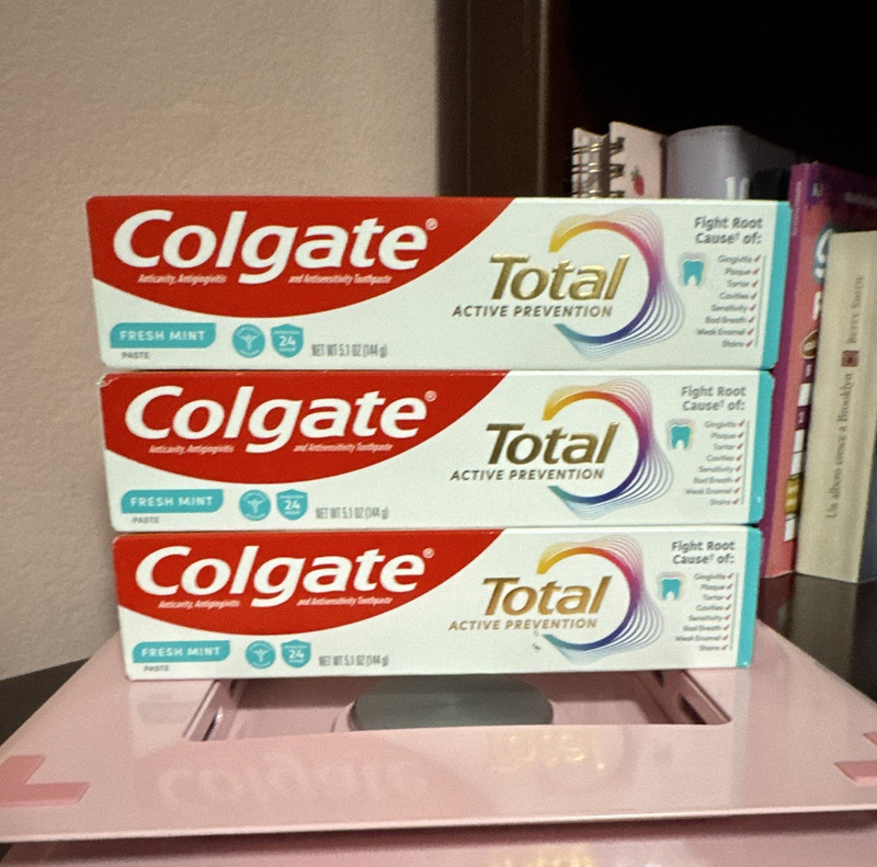 3 Colgate Total Active Prevention Fresh Mint Toothpaste 3-Pack 5.1 oz