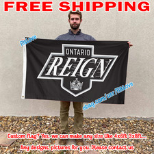 Ontario Reign Flag Banner 3X5 ft AHL American Hockey League Fan Home Decor