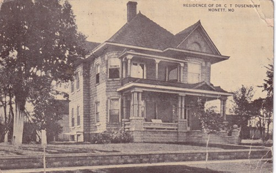 #ad Monett Missouri MO Residence Dr. C. T. Duesenbury Verona 1925 Postcard E37 $4.74