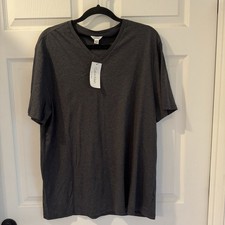 Image of Calvin Klein T-Shirt Mens Size XLarge Charcoal Embroidered Logo Short Sleeve