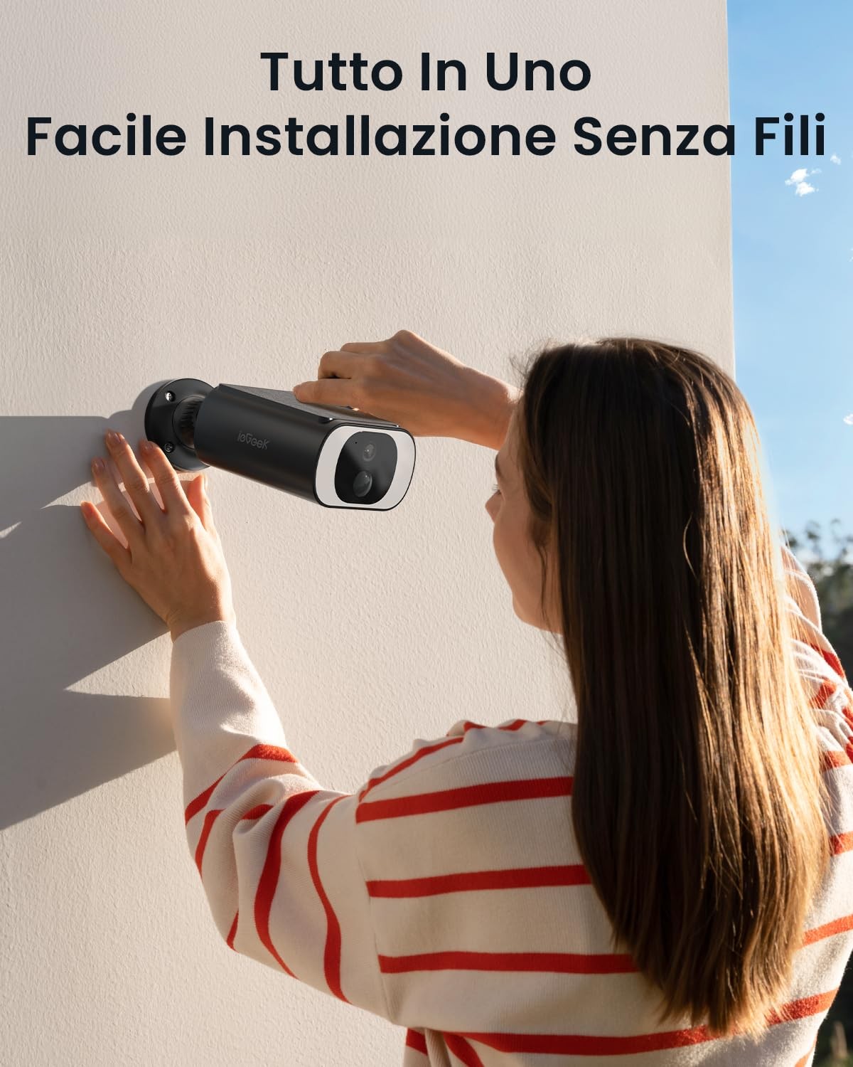 Telecamera WiFi Esterno A Energia Solare 2K – Senza Fili, Visione Notturna A Colori, Rilevamento Umano E Impermeabile IP66 - 2