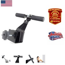 Adjustable Doorway Sit-Up Bar in Black - Comfort Foam and Space-Saving Design