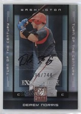 2008 Donruss Elite Extra Edition Turn of the Century /744 Derek Norris Auto 4f5