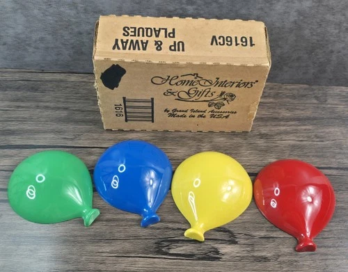 90s Set 4 Vintage Burwood Child Room Retro Nursery Wall Decor Colorful Balloons