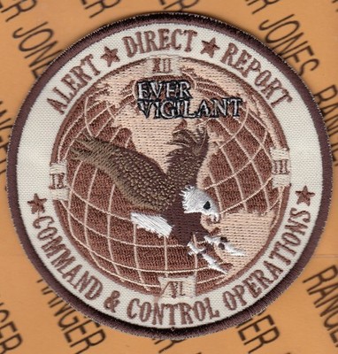 USAF Air Force Command & Control Operations Ever Vigilan ~3.75'' DCU Desert patch