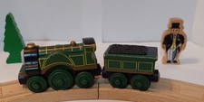 Thomas Friends wooden railway train Emily and tender