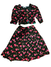 Authentic Vintage German Dirndl 2 Pc Dress Ok...