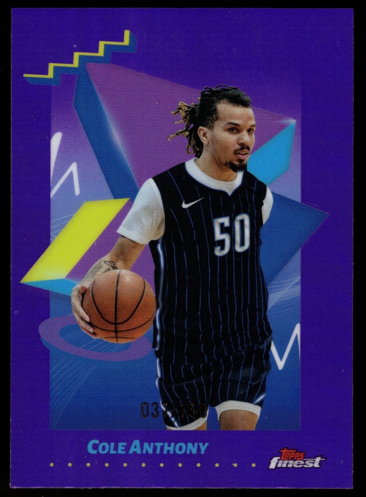 Cole Anthony - 2024-25 Topps Finest Purple Refractor /150 #170 FREE SHIPPING!!