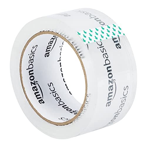 Amazon Basics Packband 47Cm X 9960Cm Kristallklar 6 Stk Transparent Klebeband-image