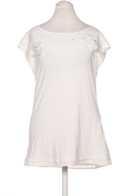 Comma T-Shirt Damen Shirt Kurzärmliges Oberteil Gr. EU 36 Weiß #65kh72s