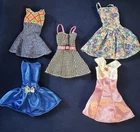 Vintage 90's Mattel Barbie 5 Summer Dress Lot.