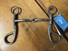 Horse Tack - NEW 5” Metalab Argentine Western Teardrop Shanked Snaffle Bit