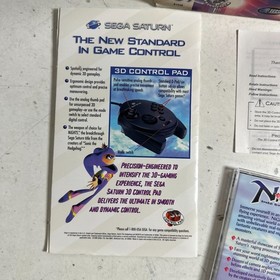 Nights Into Dreams with New 3D Control Pad Controller Sega Saturn, 1996