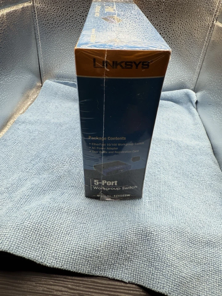 Linksys 10/100 Mbps 5-Port Workgroup Switch Model EZXS55W New Sealed - Image 2 of 4