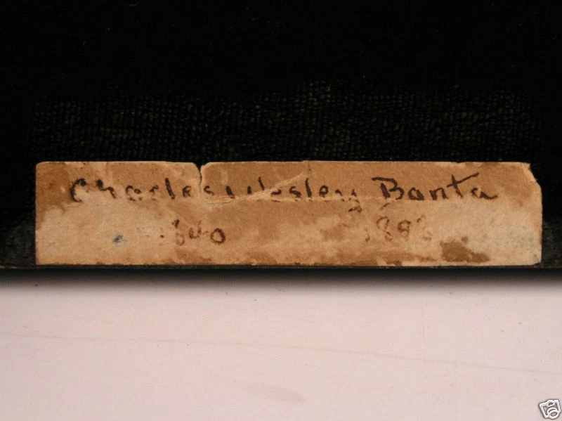 Antiguo RARO CONDADO DE BERGEN, N.J. DIBUJO SILUETA FAMILIA BANTA AAFA Foto 3 de 3