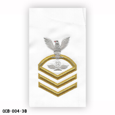 Air Traffic Controller White Sleeve Patch ~ US Navy E-7 Chief Petty Officer NEW