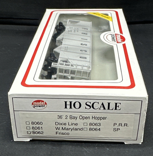 HO Scale Model Power Frisco Open Hopper Car 36' 2 Bay Open Hopper - Picture 4 of 6