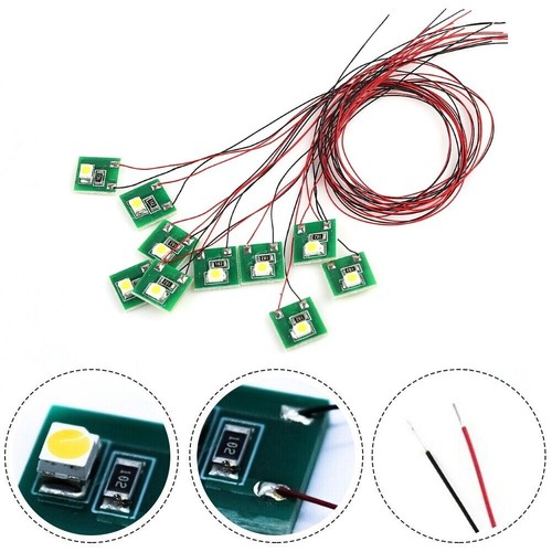 LED Hausbeleuchtung Beleuchtung warmweiß mit Kabel 12-19V Häuser 10 Stück S206 - Bild 2 von 6